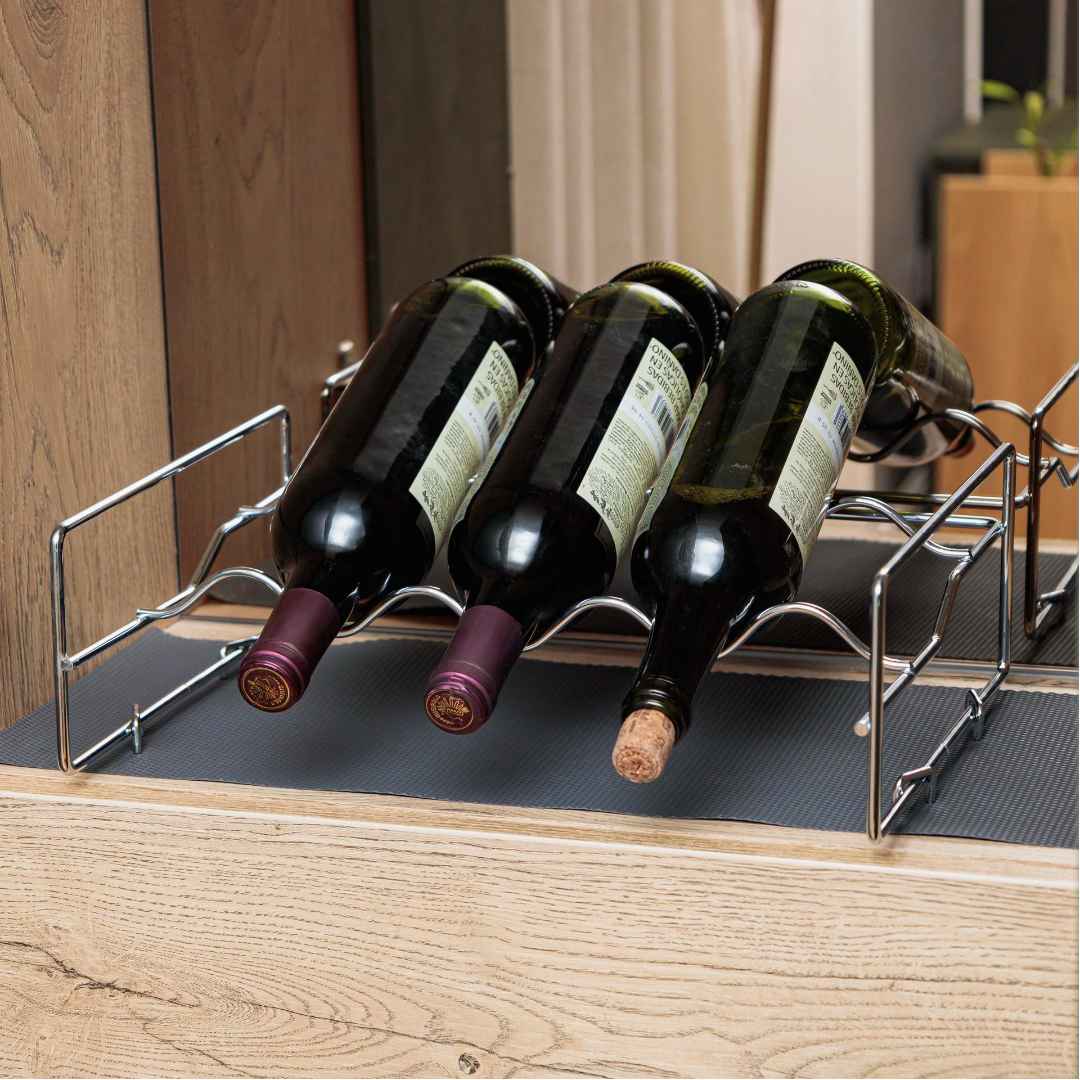 Organizador apilable para botellas de vino