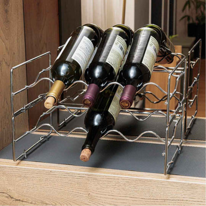 Organizador apilable para botellas de vino